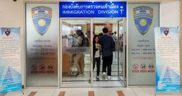 A photo of the Thai immigration office