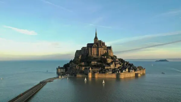 A photo of the Mont Saint Michel, in France.