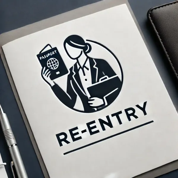 A picture illustrating the re-entry permit in Thailand.