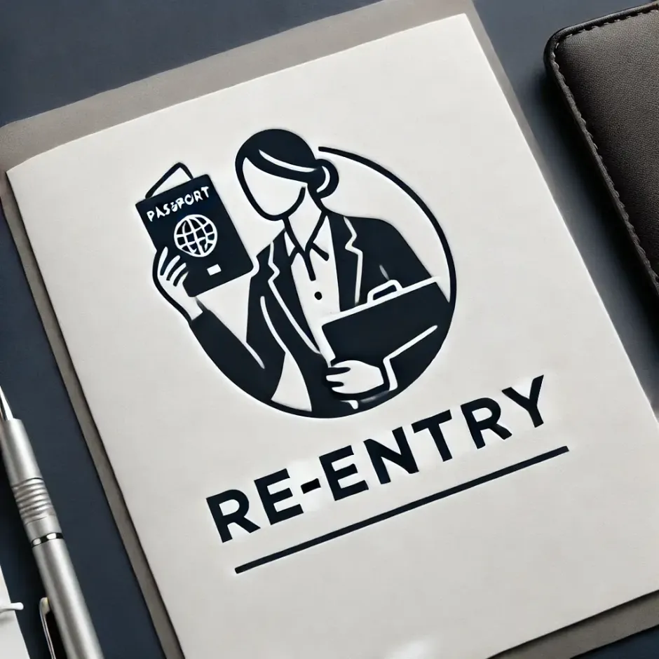 A picture illustrating the re-entry permit in Thailand.